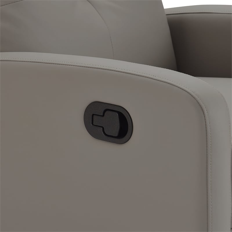 ClickDecor Henderson Leather Recliner Chair Gray