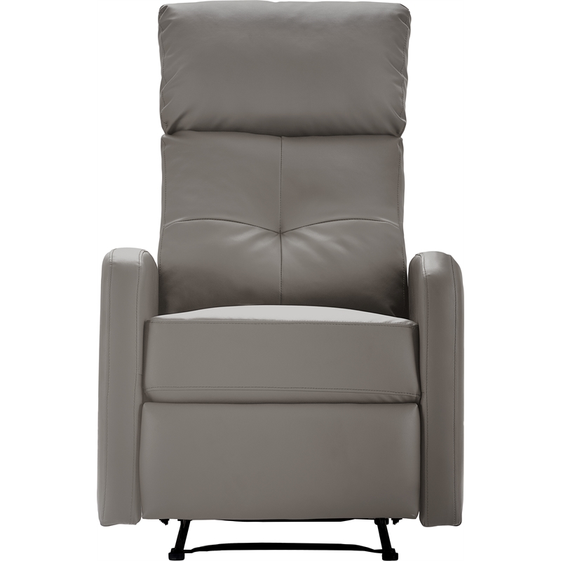 ClickDecor Henderson Leather Recliner Chair Gray