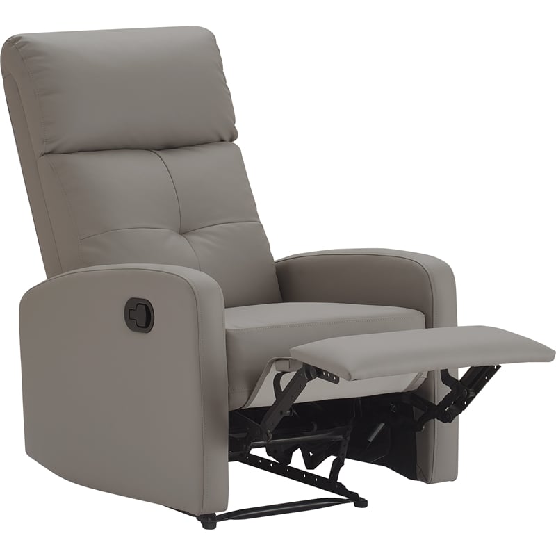 ClickDecor Henderson Leather Recliner Chair Gray