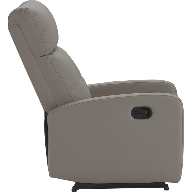 ClickDecor Henderson Leather Recliner Chair Gray