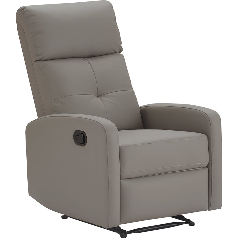 ClickDecor Henderson Leather Recliner Chair Gray