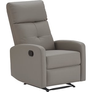 ClickDecor Henderson Leather Recliner Chair Gray
