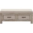 ClickDecor Cottage Upholstered Storage Bench Weathered Ash