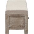 ClickDecor Cottage Upholstered Storage Bench Weathered Ash