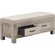 ClickDecor Cottage Upholstered Storage Bench Weathered Ash