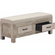 ClickDecor Cottage Upholstered Storage Bench Weathered Ash