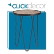 ClickDecor Farmhouse Side Table Wood and Black Metal