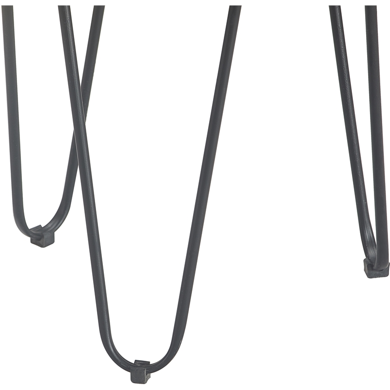 ClickDecor Farmhouse Side Table Wood and Black Metal