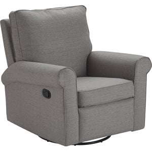 clickdecor hughes swivel recliner chair gray