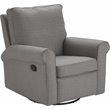 ClickDecor Hughes Swivel Recliner Chair Gray
