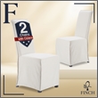 Finch Grayson Parsons Dining Chairs with Removable Slipcover Set of 2 Ivory