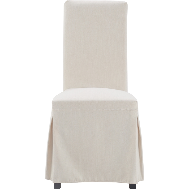 Finch Hayes Parsons Dining Chairs with Removable Slipcover Set of 2 Ivory White