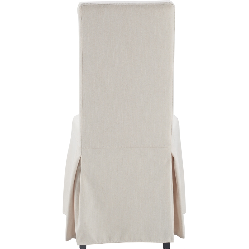 Finch Hayes Parsons Dining Chairs with Removable Slipcover Set of 2 Ivory White