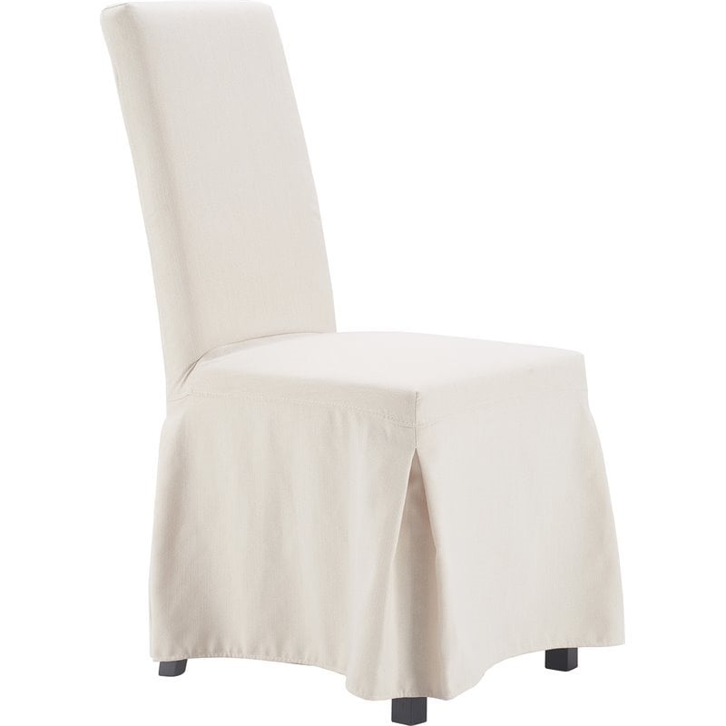 Truly Home Hayes Slipcover Dining Chair Set of 2 Ivory 887909109726 | eBay