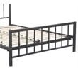 ClickDecor Evans Modern Metal Platform Queen Bed in Black