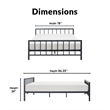 ClickDecor Evans Modern Metal Platform King Bed in Black