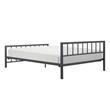 ClickDecor Evans Modern Metal Platform King Bed in Black