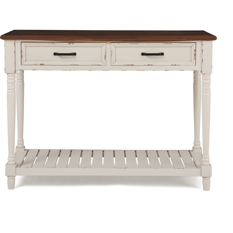 ClickDecor Baker Console Table Antique White