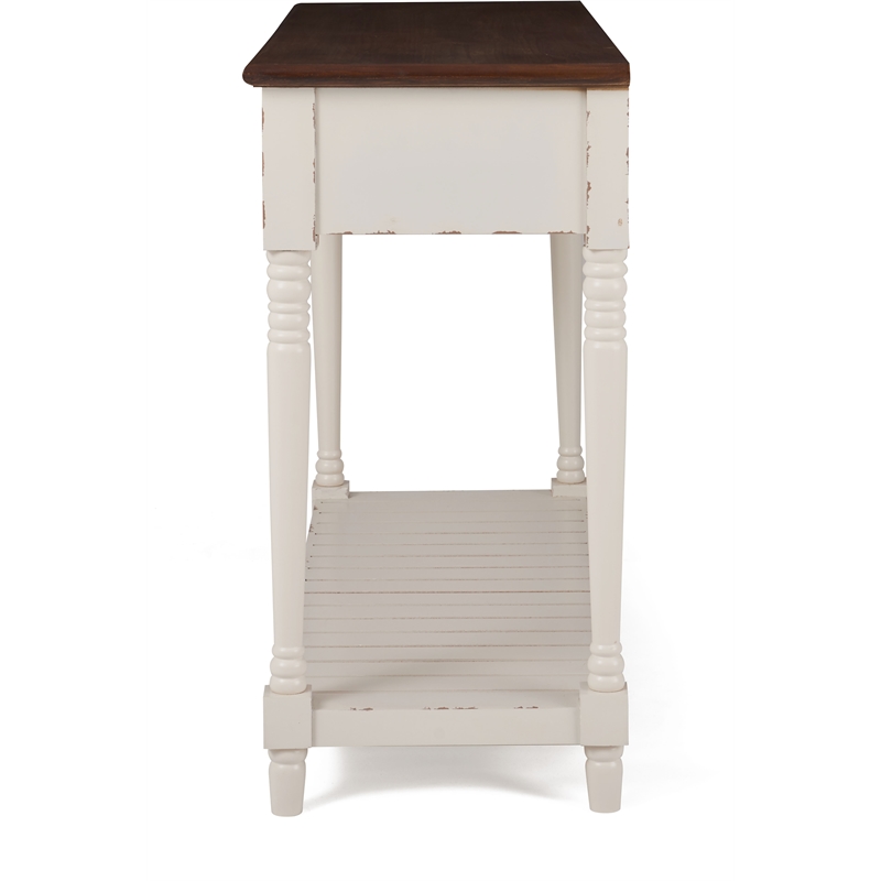 ClickDecor Baker Console Table Antique White