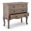 ClickDecor Thomas 3 Drawer Chest Gray