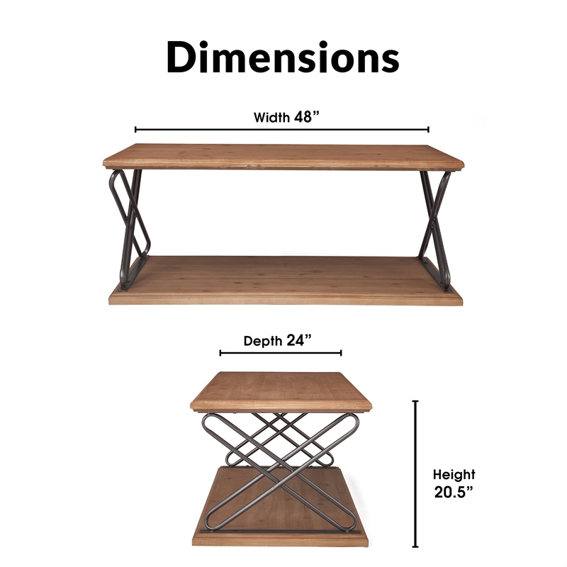 ClickDecor Brooks Coffee Table Brown