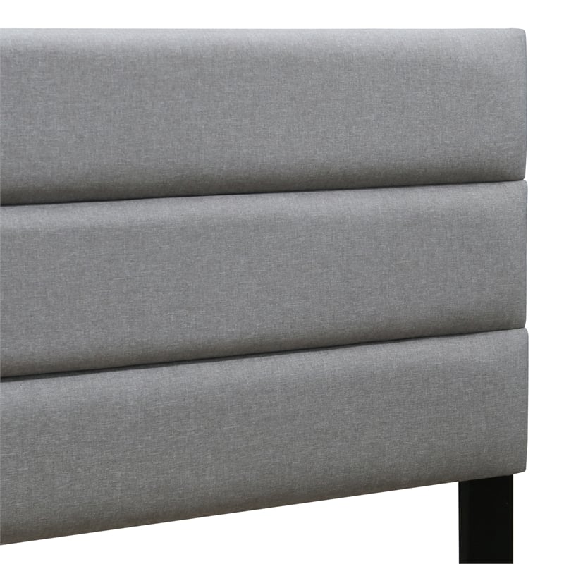 ClickDecor Hudson Upholstered Bed King Gray