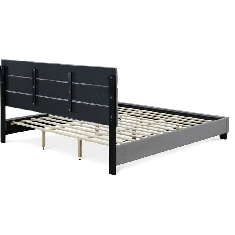 ClickDecor Hudson Upholstered Bed King Gray