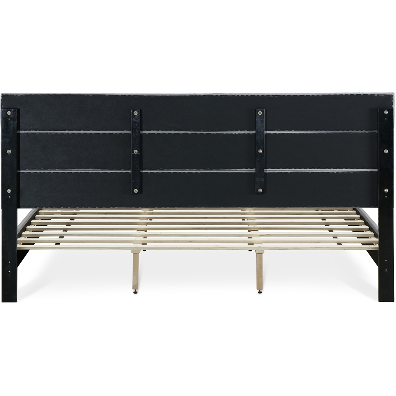 ClickDecor Hudson Upholstered Bed King Gray