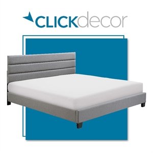ClickDecor Hudson Upholstered Bed King Gray