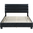 ClickDecor Hudson Leather Bed Queen Black
