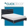 ClickDecor Hudson Leather Bed Queen Black