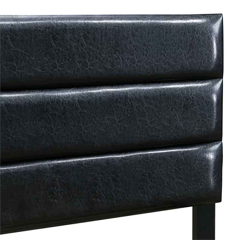 ClickDecor Hudson Leather Bed King Black