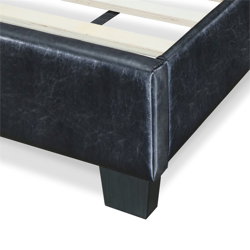 ClickDecor Hudson Leather Bed King Black