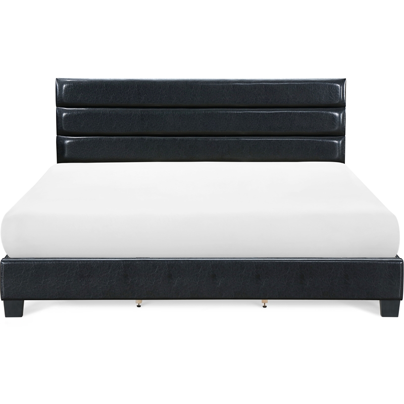 ClickDecor Hudson Leather Bed King Black