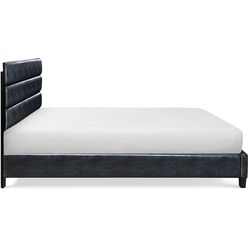 ClickDecor Hudson Leather Bed King Black