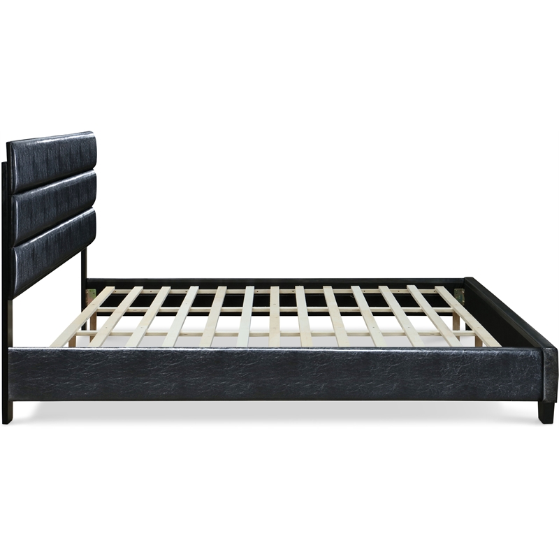 ClickDecor Hudson Leather Bed King Black