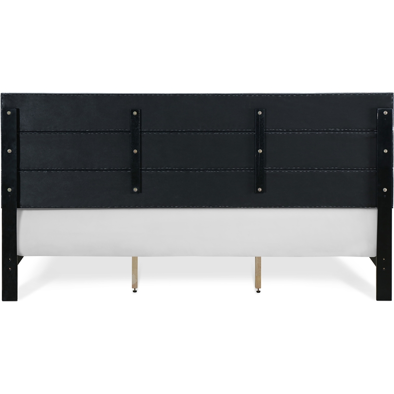 ClickDecor Hudson Leather Bed King Black