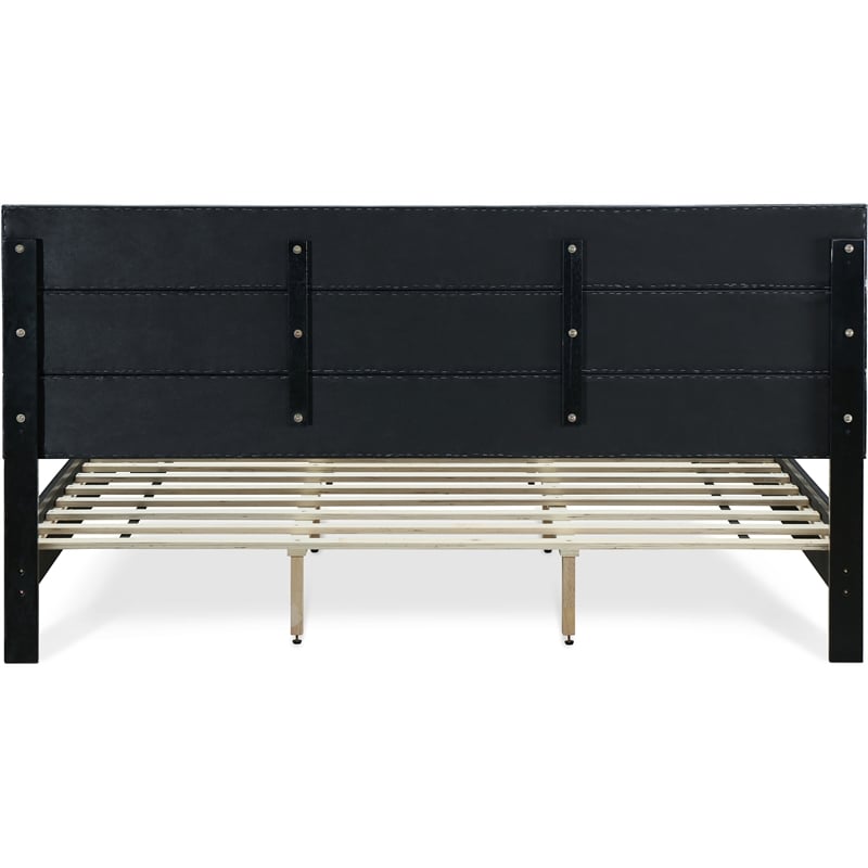 ClickDecor Hudson Leather Bed King Black