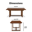 ClickDecor Wesley Extendable Dining Table Brown