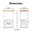 ClickDecor Harris End Table White