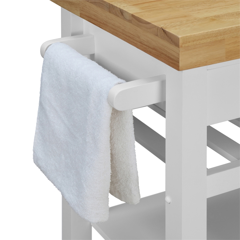 ClickDecor Denver Kitchen Cart White