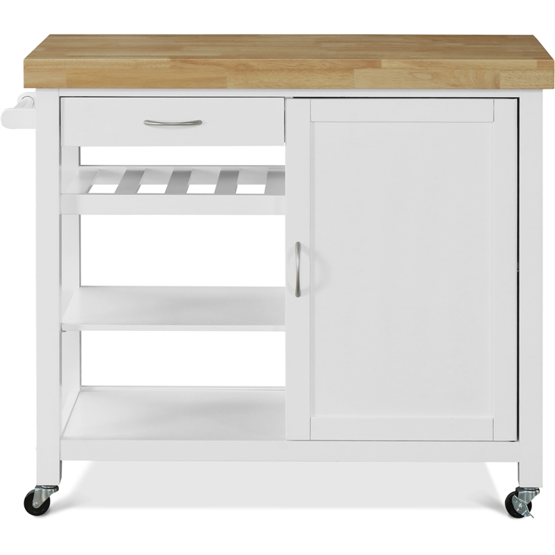 ClickDecor Denver Kitchen Cart White