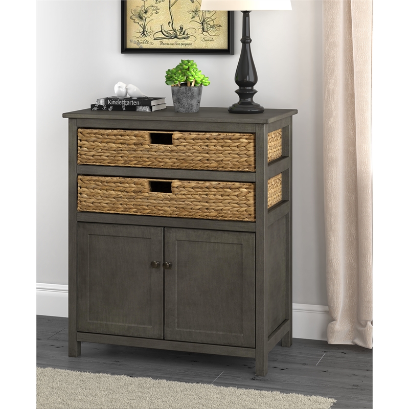 ClickDecor Nelson Storage Cabinet Dark Gray