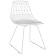 Adore Decor Vivi Metal Dining Side Chair in French White (Set of 2)