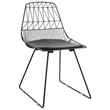 Adore Decor Vivi Metal Dining Side Chair in Noir Black (Set of 2)