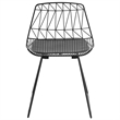 Adore Decor Vivi Metal Dining Side Chair in Noir Black (Set of 2)