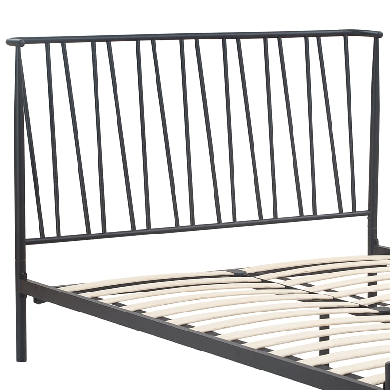 Adore Decor Stella Black Metal Queen Bed