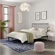 Adore Decor Stella Black Metal Queen Bed