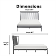 Adore Decor Stella Metal King Bed - Black
