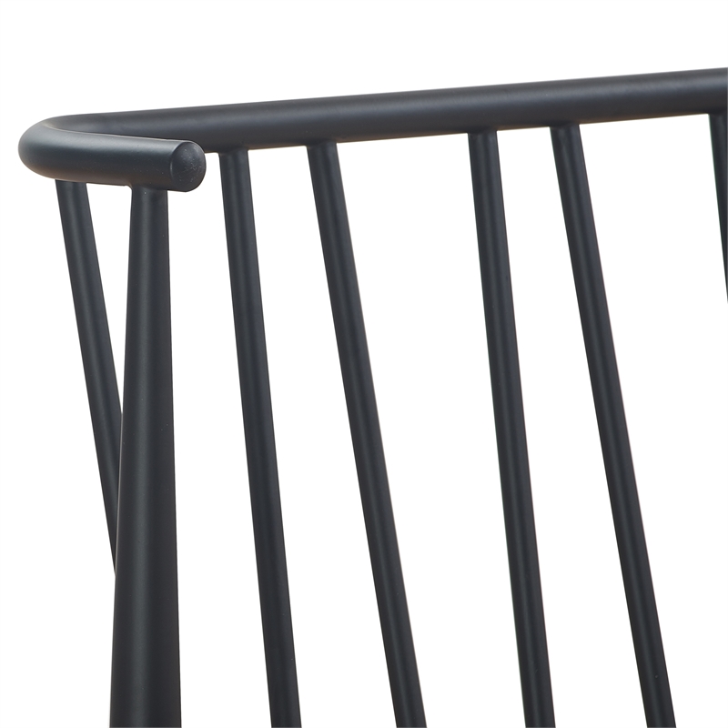 Adore Decor Stella Metal King Bed - Black